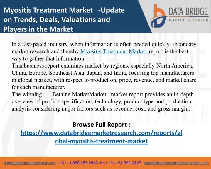 myositis treatment market update on trends deals
