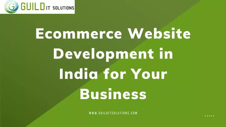 ecommerce website development in india for your