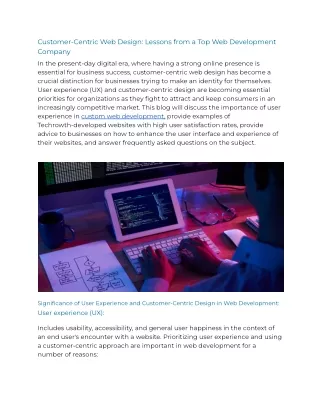 customer centric web design lessons from