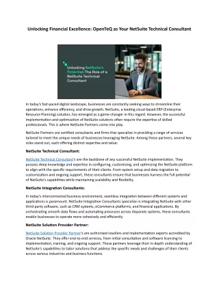 unlocking financial excellence openteq as your