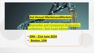 2nd Annual - Biomarker and Companion Diagnostics Congress- East Coast Edition