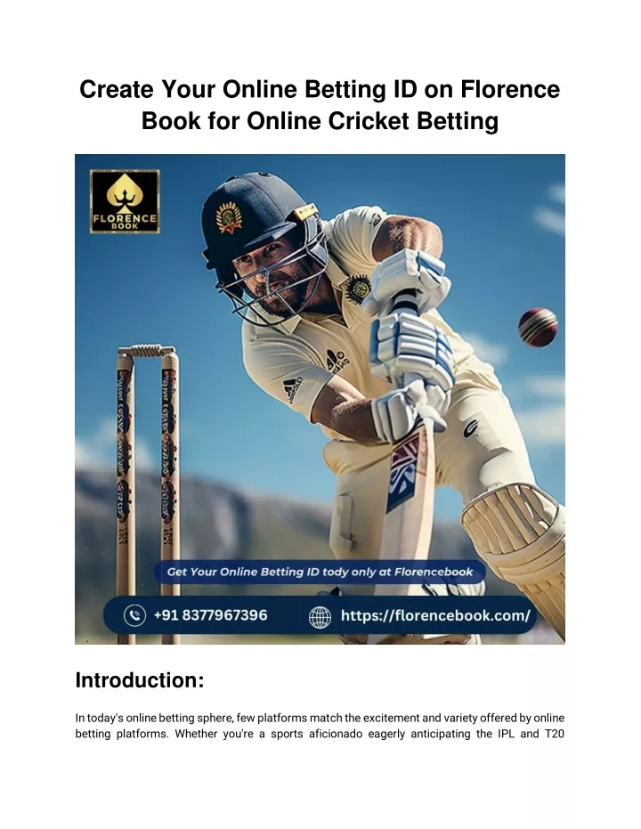create your online betting id on florence book