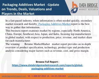 Packaging Additives Market