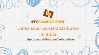 Jinko Solar Panel Dealers India