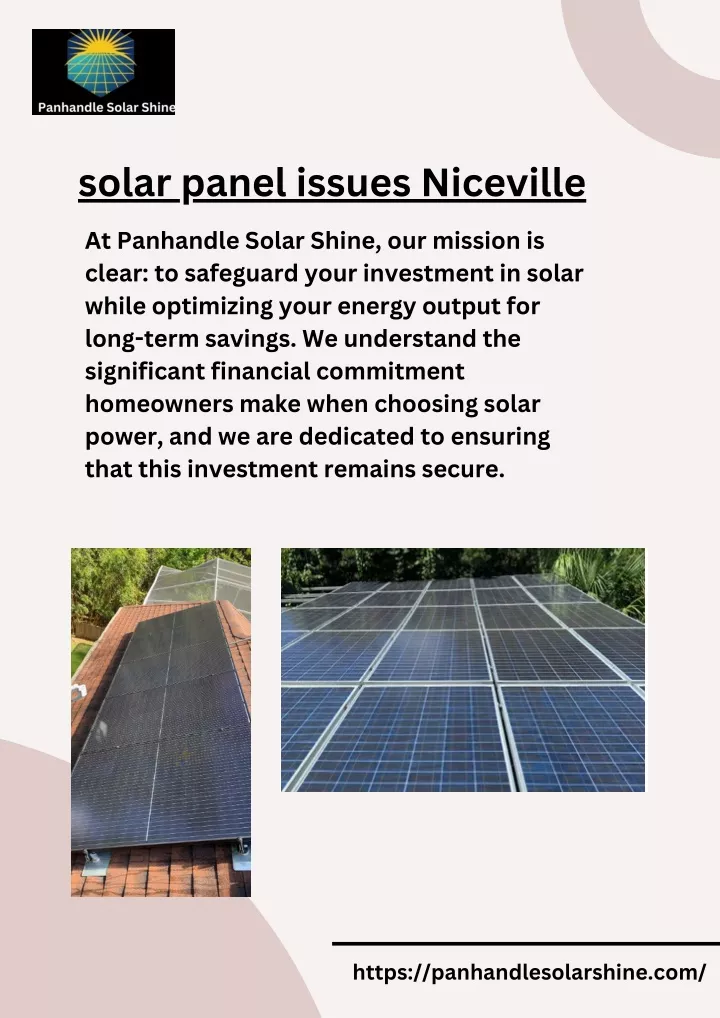 solar panel issues niceville