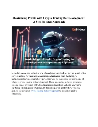 Maximizing Profits with Crypto Trading Bot Development_ A Step-by-Step Approach