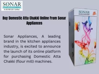 Buy Domestic Atta Chakki Online from Sonar Appliances