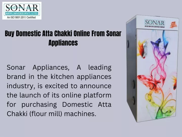 buy domestic atta chakki online from sonar