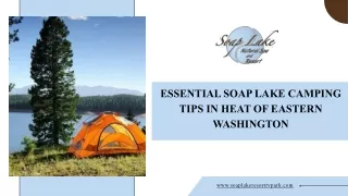 Essential Soap Lake Camping Tips in Heat of Eastern Washington