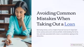 avoiding common mistakes when taking out a loan