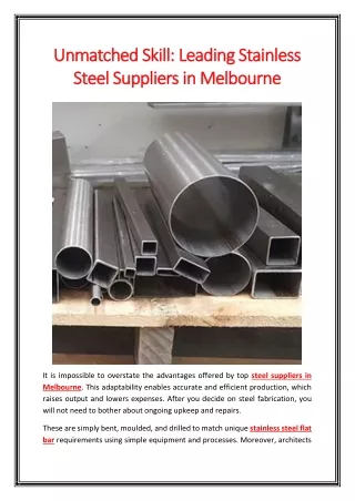 unmatched skill leading stainless steel suppliers in melbourne