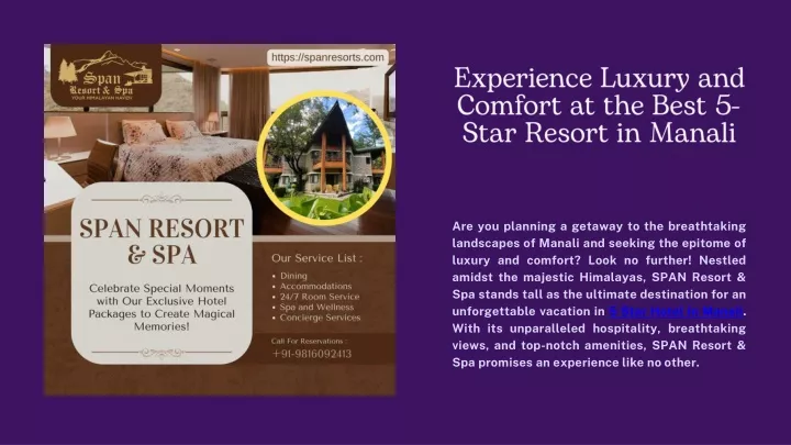experience luxury and comfort at the best 5 star