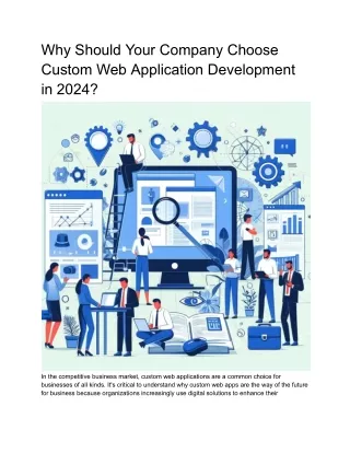Important Reasons To Choose Custom Web App Development In 2024