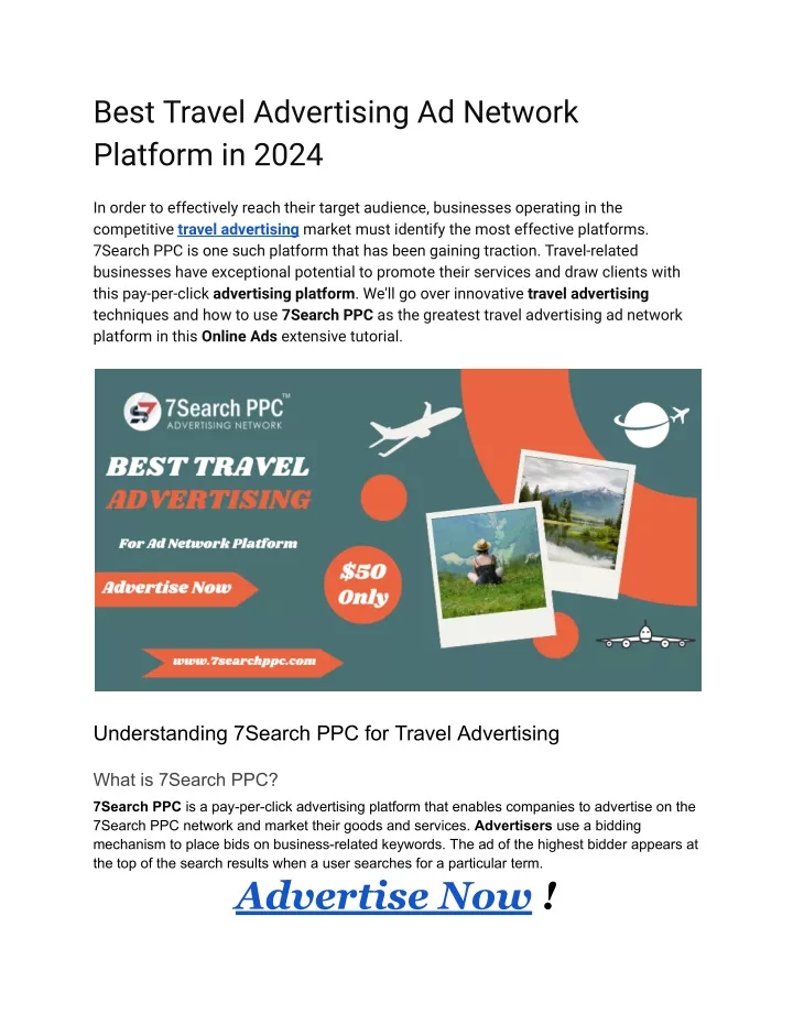 best travel advertising ad network platform