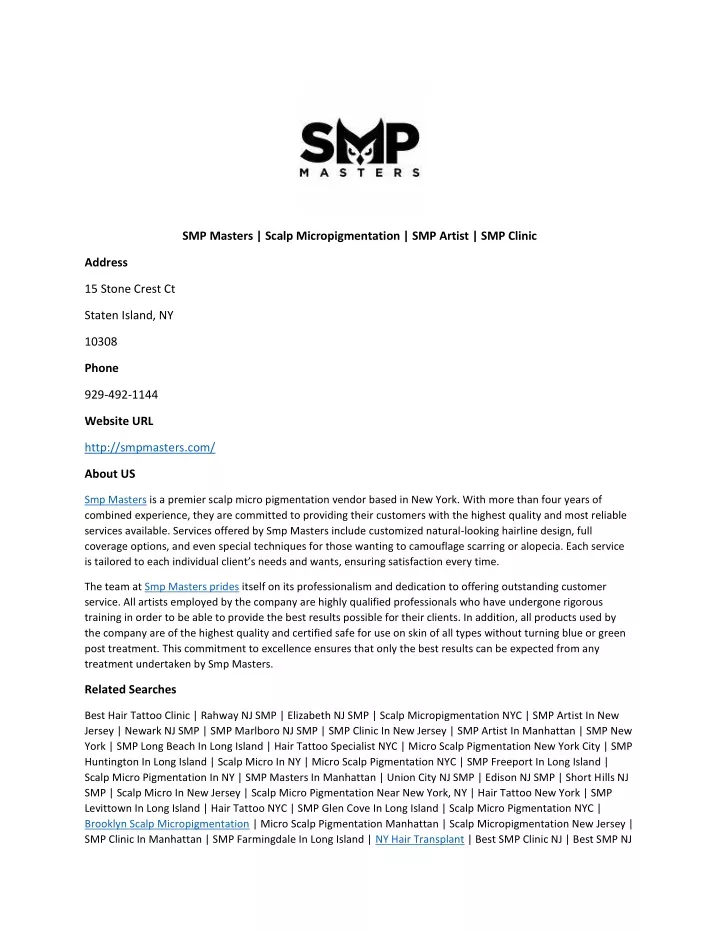 smp masters scalp micropigmentation smp artist