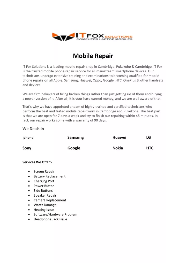 mobile repair