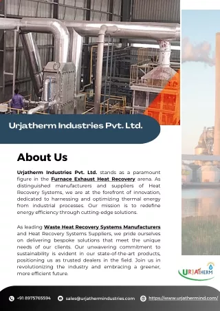 urjatherm Industries- Waste Heat Recovery Systems Manufacturers
