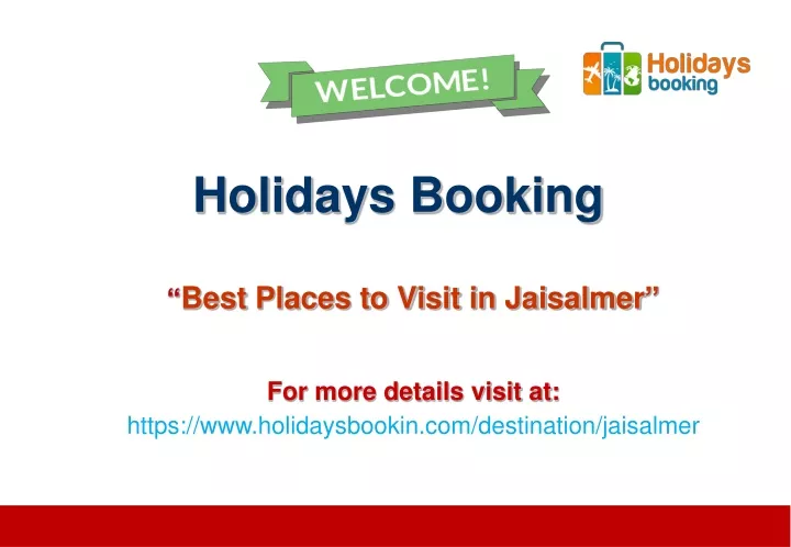 holidays booking