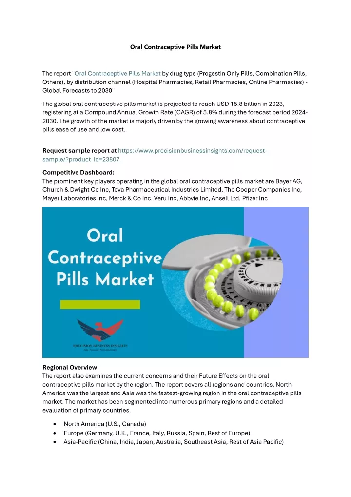 PPT - Oral Contraceptive Pills Market Demand, Research Insights 2030 ...