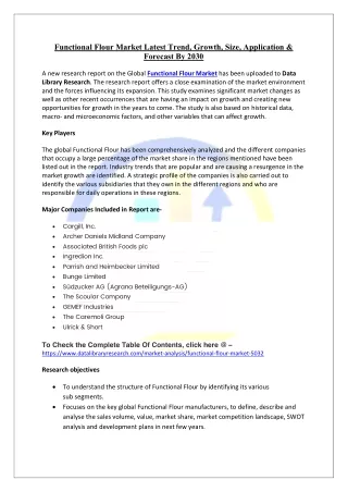 functional flour market latest trend growth size