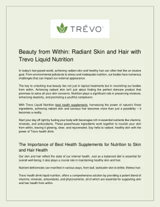 Beauty from Within_ Radiant Skin and Hair with Trevo Liquid Nutrition