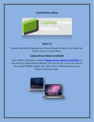 Adelaide Laptop Screen Repair