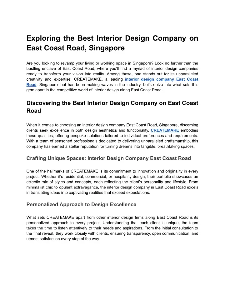 exploring the best interior design company