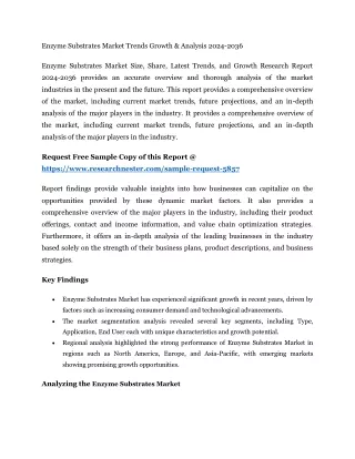 enzyme substrates market trends growth analysis
