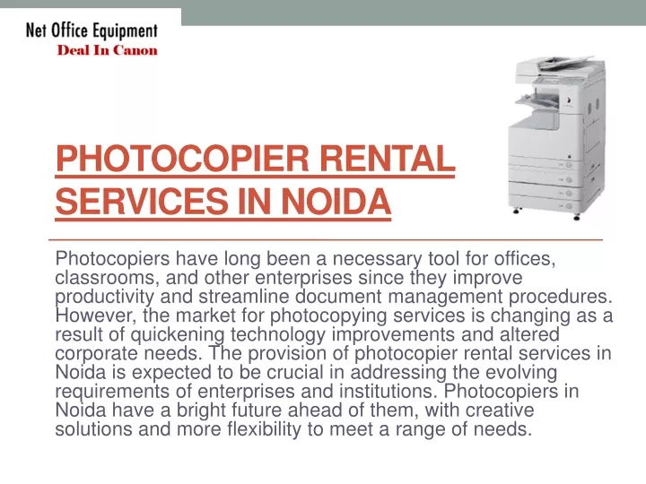 photocopier rental services in noida