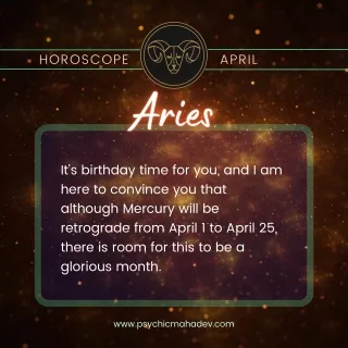 Zodiac Horoscope April - Psychic Mahadev