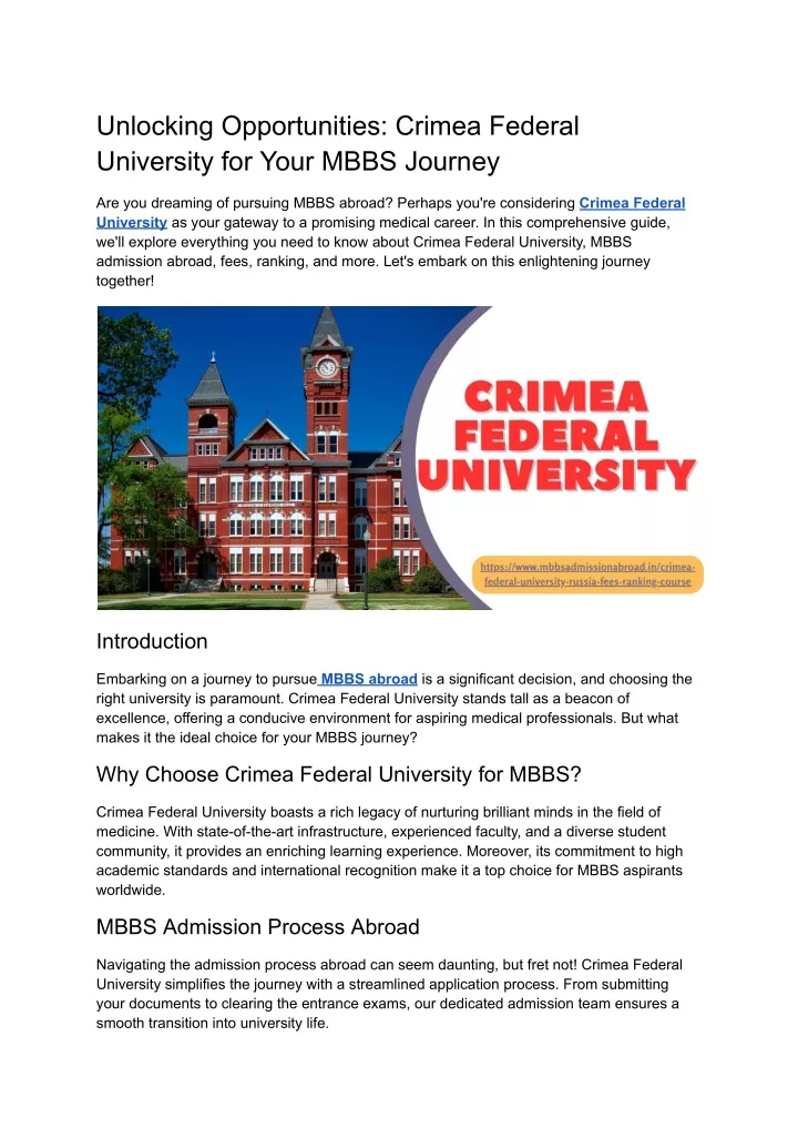 unlocking opportunities crimea federal university