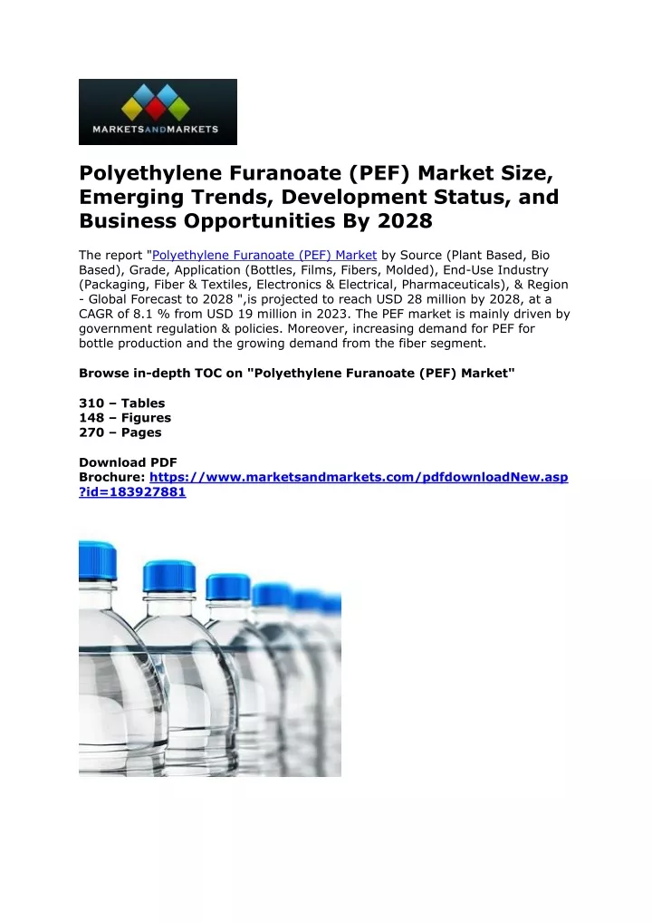 polyethylene furanoate pef market size emerging