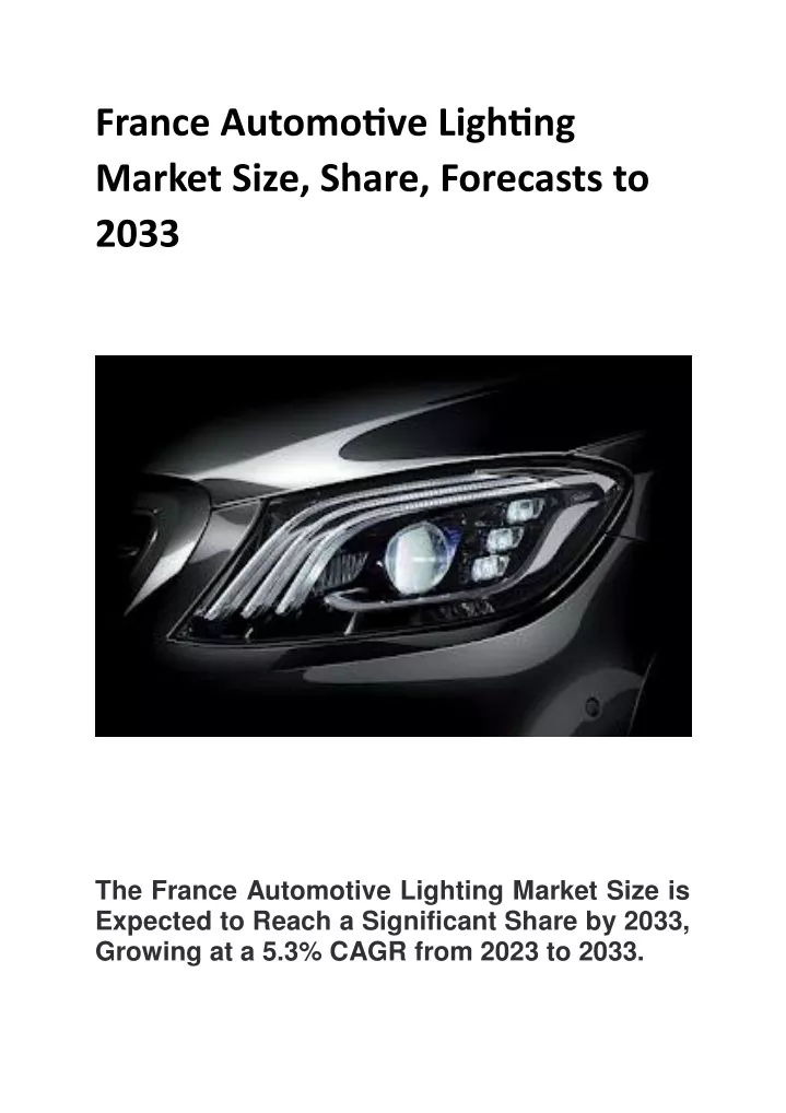 france automotive lighting market size share
