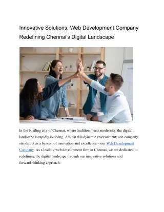 innovative solutions web development company