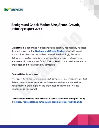 background check market size share growth