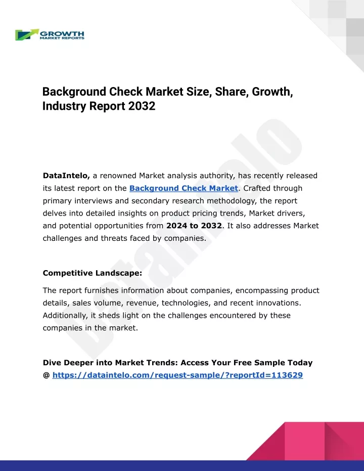 background check market size share growth