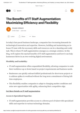 The Benefits of IT Staff Augmentation_ Maximizing Efficiency and Flexibility