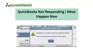 QuickBooks Not Responding  What Happen Now
