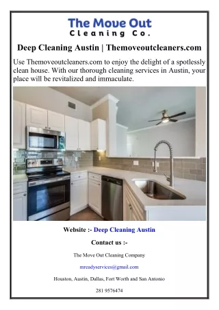 Deep Cleaning Austin  Themoveoutcleaners.com