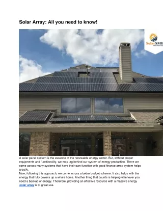 solar array all you need to know