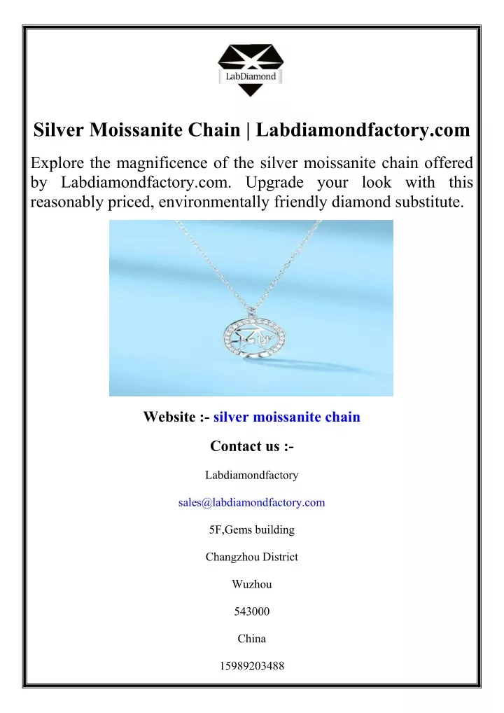 silver moissanite chain labdiamondfactory com