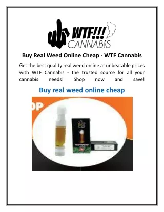 Buy Real Weed Online Cheap WTF Cannabis