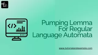 Pumping Lemma For Regular Languages - Automata - TAE