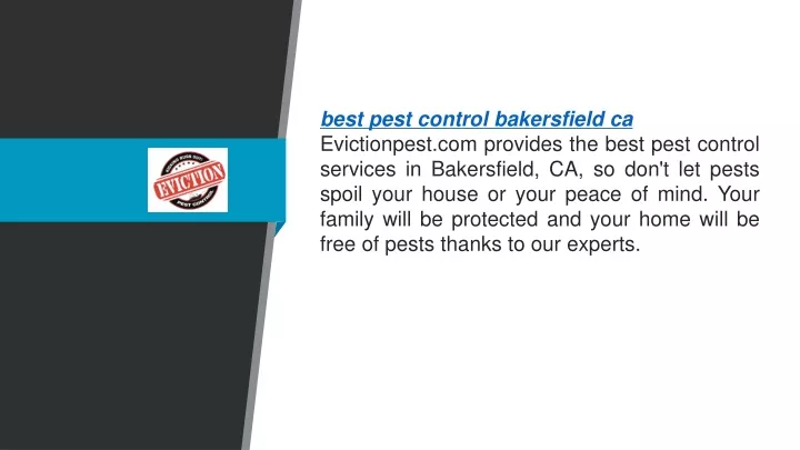 best pest control bakersfield ca evictionpest