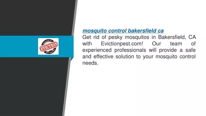 mosquito control bakersfield ca get rid of pesky