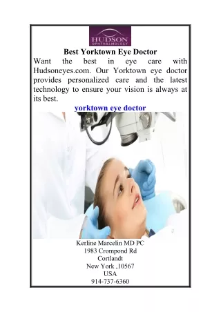 Best Yorktown Eye Doctor