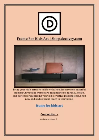 Frame For Kids Art | Shop.decovry.com