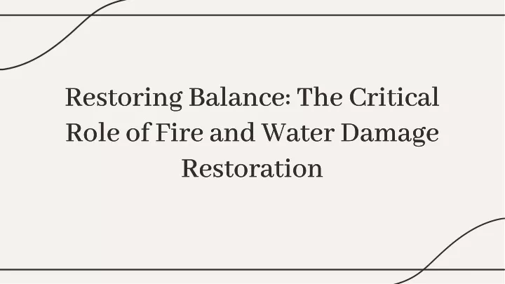 restoring balance the critical role of fire