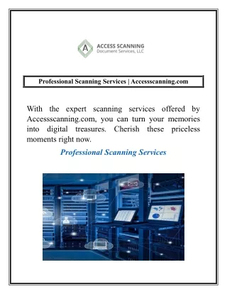Professional Scanning Services | Accessscanning.com