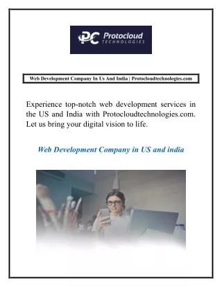 Web Development Company In Us And India | Protocloudtechnologies.com